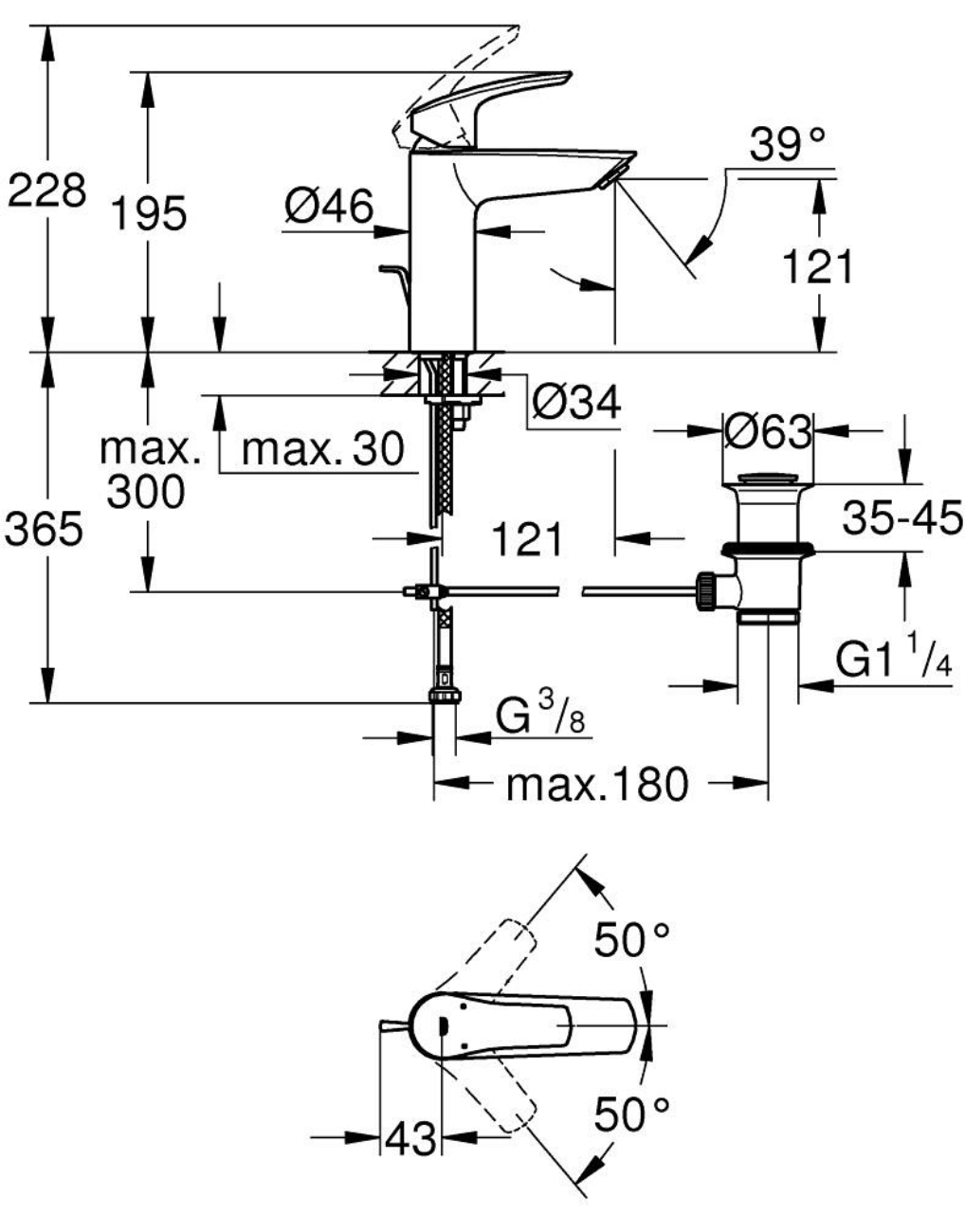 Μπαταρία Αναμεικτική Νιπτήρος Eurosmart M-Size 23322003 Grohe Μπαταρία Αναμεικτική Νιπτήρος Eurosmart M-Size 23322003 Grohe